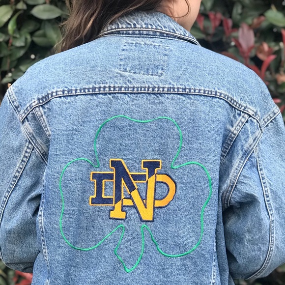 Notre Dame Embroidered Denim Jacket 